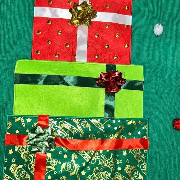 - WOMENS NEW CHRISTMAS PRESENT HOLIDAY PARTY PONCHO - Picture 5 of 7